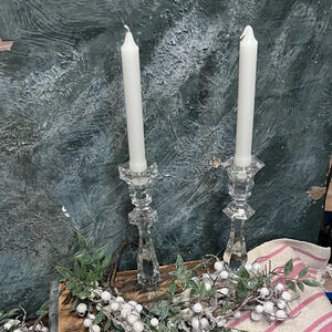 Imperial lead crystal 10” candlestick  holder taper